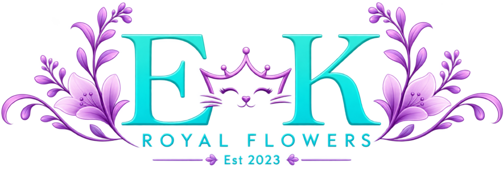 royal flowers e k floral emblem